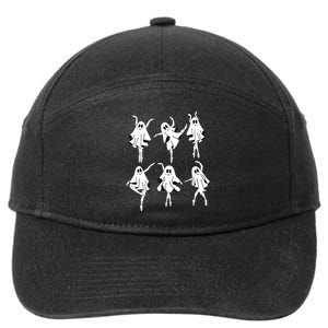 Ghost Ballerinas Ballet Dance Halloween Spooky Dance Teacher 7-Panel Snapback Hat