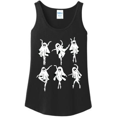 Ghost Ballerinas Ballet Dance Halloween Spooky Dance Teacher Ladies Essential Tank