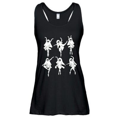 Ghost Ballerinas Ballet Dance Halloween Spooky Dance Teacher Ladies Essential Flowy Tank