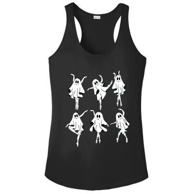 Ghost Ballerinas Ballet Dance Halloween Spooky Dance Teacher Ladies PosiCharge Competitor Racerback Tank