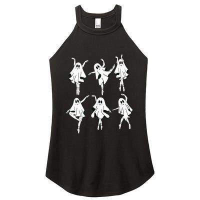 Ghost Ballerinas Ballet Dance Halloween Spooky Dance Teacher Women's Perfect Tri Rocker Tank