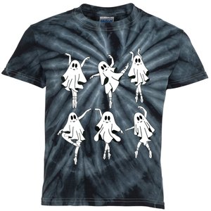 Ghost Ballerinas Ballet Dance Halloween Spooky Dance Teacher Kids Tie-Dye T-Shirt