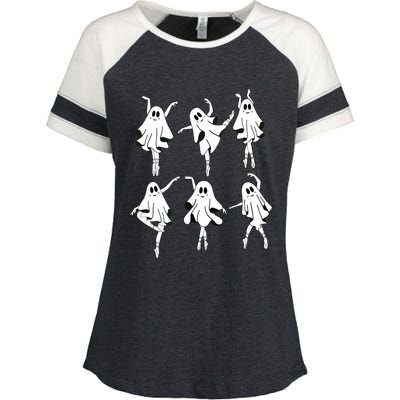 Ghost Ballerinas Ballet Dance Halloween Spooky Dance Teacher Enza Ladies Jersey Colorblock Tee