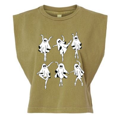 Ghost Ballerinas Ballet Dance Halloween Spooky Dance Teacher Garment-Dyed Women's Muscle Tee