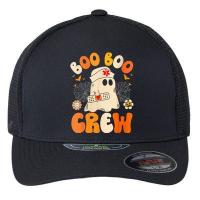 Groovy Boo Boo Crew Nurse Funny Ghost Wo Halloween Nurse Flexfit Unipanel Trucker Cap