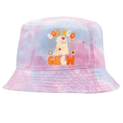 Groovy Boo Boo Crew Nurse Funny Ghost Wo Halloween Nurse Tie-Dyed Bucket Hat