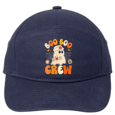 Groovy Boo Boo Crew Nurse Funny Ghost Wo Halloween Nurse 7-Panel Snapback Hat