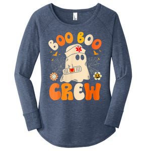 Groovy Boo Boo Crew Nurse Funny Ghost Wo Halloween Nurse Women's Perfect Tri Tunic Long Sleeve Shirt