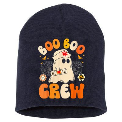 Groovy Boo Boo Crew Nurse Funny Ghost Wo Halloween Nurse Short Acrylic Beanie