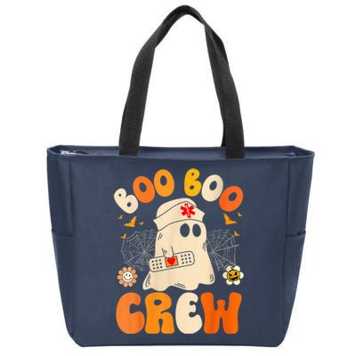 Groovy Boo Boo Crew Nurse Funny Ghost Wo Halloween Nurse Zip Tote Bag