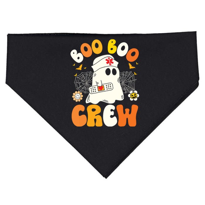 Groovy Boo Boo Crew Nurse Funny Ghost Halloween Nurse USA-Made Doggie Bandana