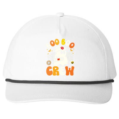 Groovy Boo Boo Crew Nurse Funny Ghost Halloween Nurse Snapback Five-Panel Rope Hat