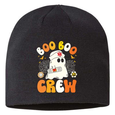 Groovy Boo Boo Crew Nurse Funny Ghost Halloween Nurse Sustainable Beanie