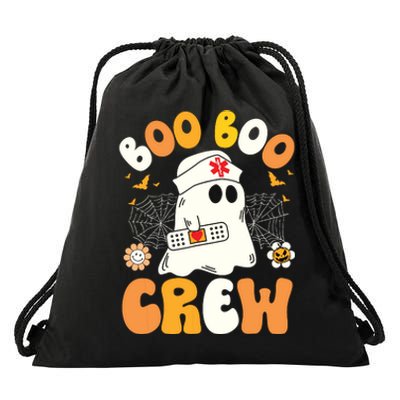 Groovy Boo Boo Crew Nurse Ghost Halloween Funny Nursing Gift Drawstring Bag