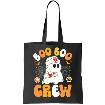 Groovy Boo Boo Crew Nurse Ghost Halloween Funny Nursing Gift Tote Bag