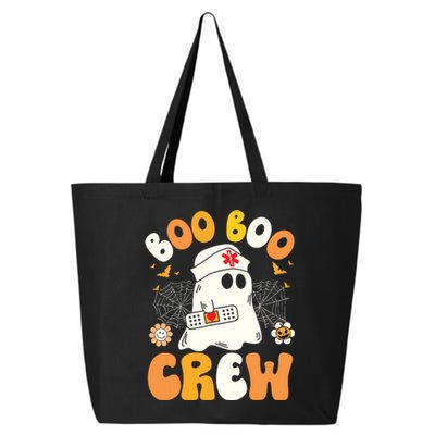 Groovy Boo Boo Crew Nurse Ghost Halloween Funny Nursing Gift 25L Jumbo Tote