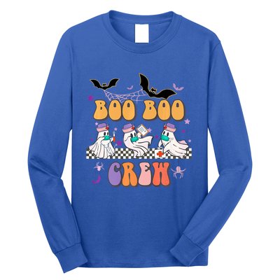 Groovy Boo Boo Crew Nurse Halloween Ghost Spooky Season Cute Gift Long Sleeve Shirt