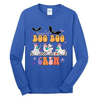 Groovy Boo Boo Crew Nurse Halloween Ghost Spooky Season Cute Gift Tall Long Sleeve T-Shirt