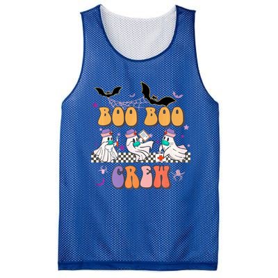 Groovy Boo Boo Crew Nurse Halloween Ghost Spooky Season Cute Gift Mesh Reversible Basketball Jersey Tank