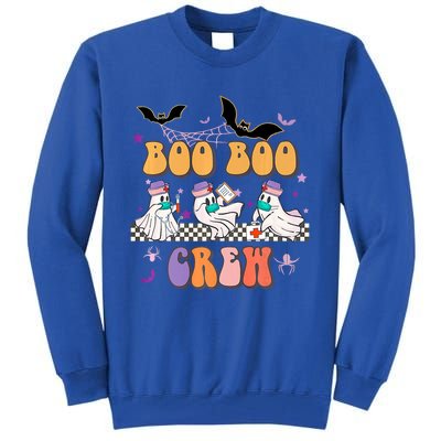 Groovy Boo Boo Crew Nurse Halloween Ghost Spooky Season Cute Gift Tall Sweatshirt