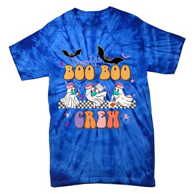 Groovy Boo Boo Crew Nurse Halloween Ghost Spooky Season Cute Gift Tie-Dye T-Shirt