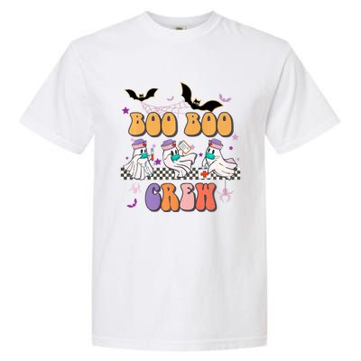 Groovy Boo Boo Crew Nurse Halloween Ghost Spooky Season Cute Gift Garment-Dyed Heavyweight T-Shirt