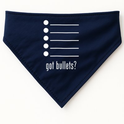  got bullets, Bullet Points, Sarcasm, Office Humor USA-Made Doggie Bandana