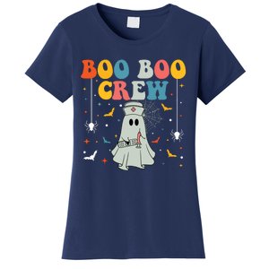 Groovy Boo Boo Crew For Cna Er Rn Lpn Funny Halloween Nurse Women's T-Shirt