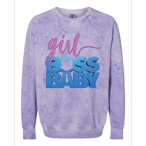 Girl Boss Baby Colorblast Crewneck Sweatshirt