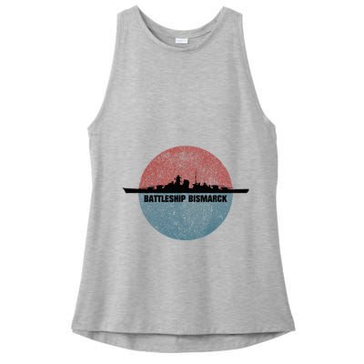 German Battleship Bismarck Ww2 Ship Ladies PosiCharge Tri-Blend Wicking Tank