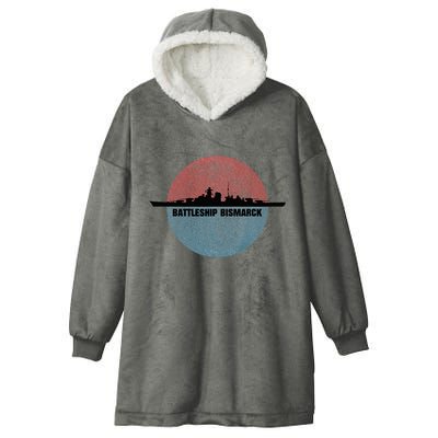 German Battleship Bismarck Ww2 Ship Hooded Wearable Blanket