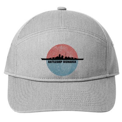 German Battleship Bismarck Ww2 Ship 7-Panel Snapback Hat
