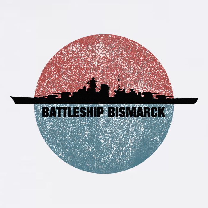 German Battleship Bismarck Ww2 Ship Garment-Dyed Sweatshirt