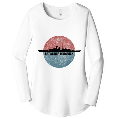 German Battleship Bismarck Ww2 Ship Women's Perfect Tri Tunic Long Sleeve Shirt