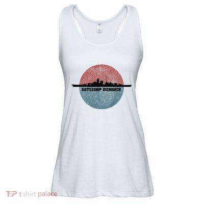 German Battleship Bismarck Ww2 Ship Ladies Essential Flowy Tank