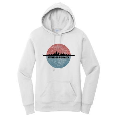 German Battleship Bismarck Ww2 Ship Women's Pullover Hoodie
