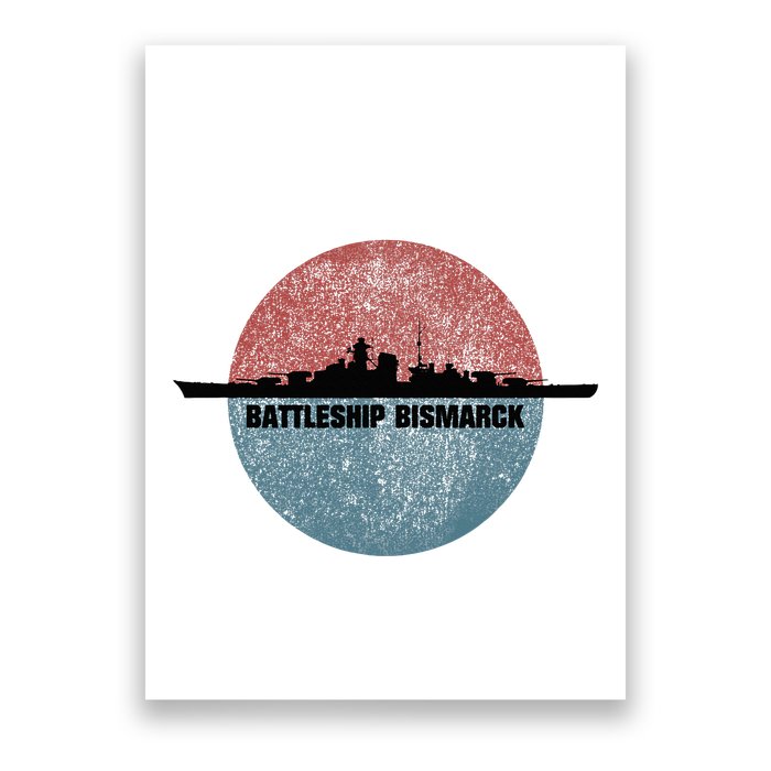 German Battleship Bismarck Ww2 Ship Poster