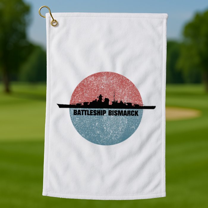 German Battleship Bismarck Ww2 Ship Golf Towel
