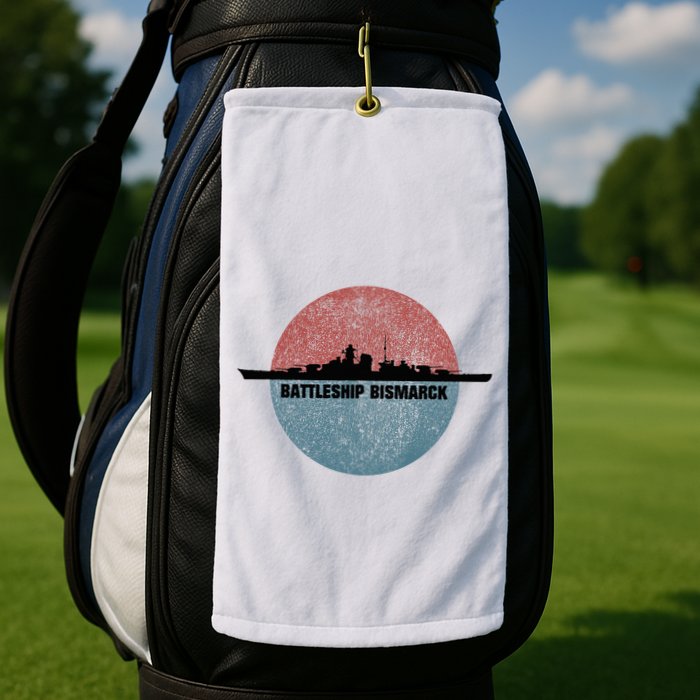 German Battleship Bismarck Ww2 Ship Golf Towel