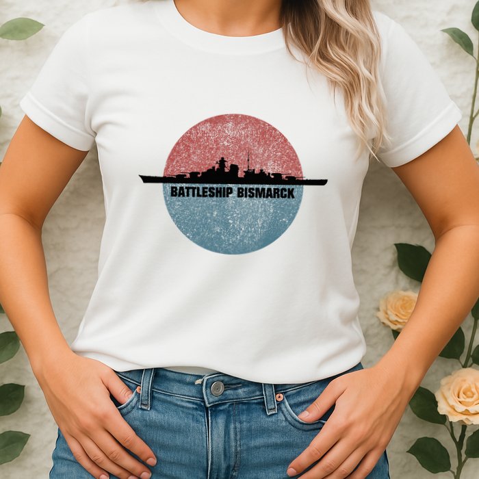 German Battleship Bismarck Ww2 Ship Womens T-Shirt