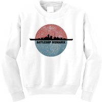 German Battleship Bismarck Ww2 Ship Kids Sweatshirt