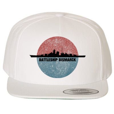 German Battleship Bismarck Ww2 Ship Wool Snapback Cap