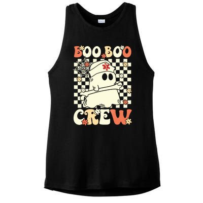 Groovy Boo Boo Crew Nurse Ghost Paramedic Emt Ems Halloween Ladies PosiCharge Tri-Blend Wicking Tank