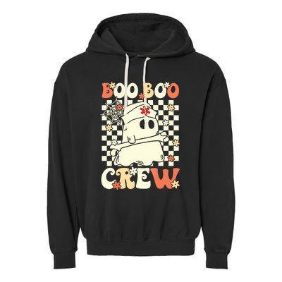 Groovy Boo Boo Crew Nurse Ghost Paramedic Emt Ems Halloween Garment-Dyed Fleece Hoodie