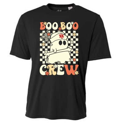 Groovy Boo Boo Crew Nurse Ghost Paramedic Emt Ems Halloween Cooling Performance Crew T-Shirt