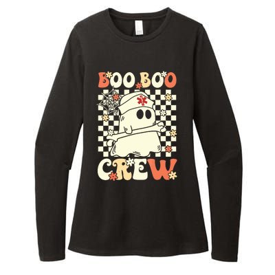 Groovy Boo Boo Crew Nurse Ghost Paramedic Emt Ems Halloween Womens CVC Long Sleeve Shirt