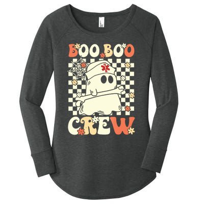 Groovy Boo Boo Crew Nurse Ghost Paramedic Emt Ems Halloween Women's Perfect Tri Tunic Long Sleeve Shirt