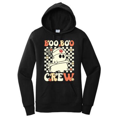 Groovy Boo Boo Crew Nurse Ghost Paramedic Emt Ems Halloween Women's Pullover Hoodie