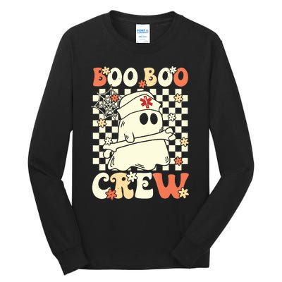 Groovy Boo Boo Crew Nurse Ghost Paramedic Emt Ems Halloween Tall Long Sleeve T-Shirt