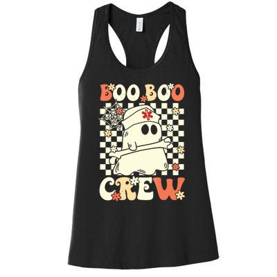 Groovy Boo Boo Crew Nurse Ghost Paramedic Emt Ems Halloween Women's Racerback Tank